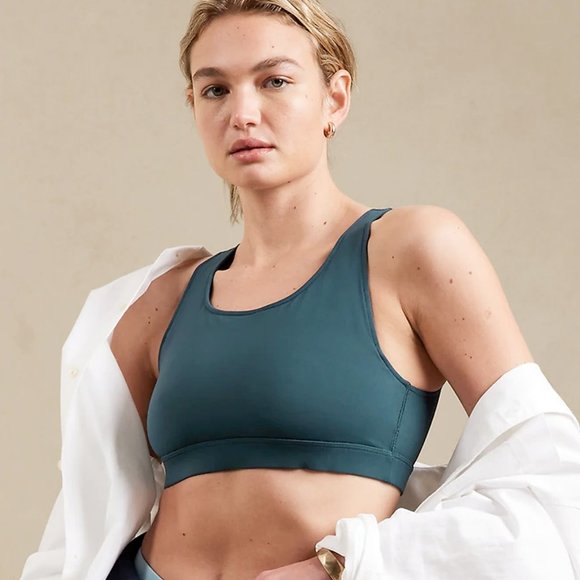 Banana Republic Active Sports Bra Teal Sz XXL Plus Yoga Athletic New NWT - Picture 1 of 7